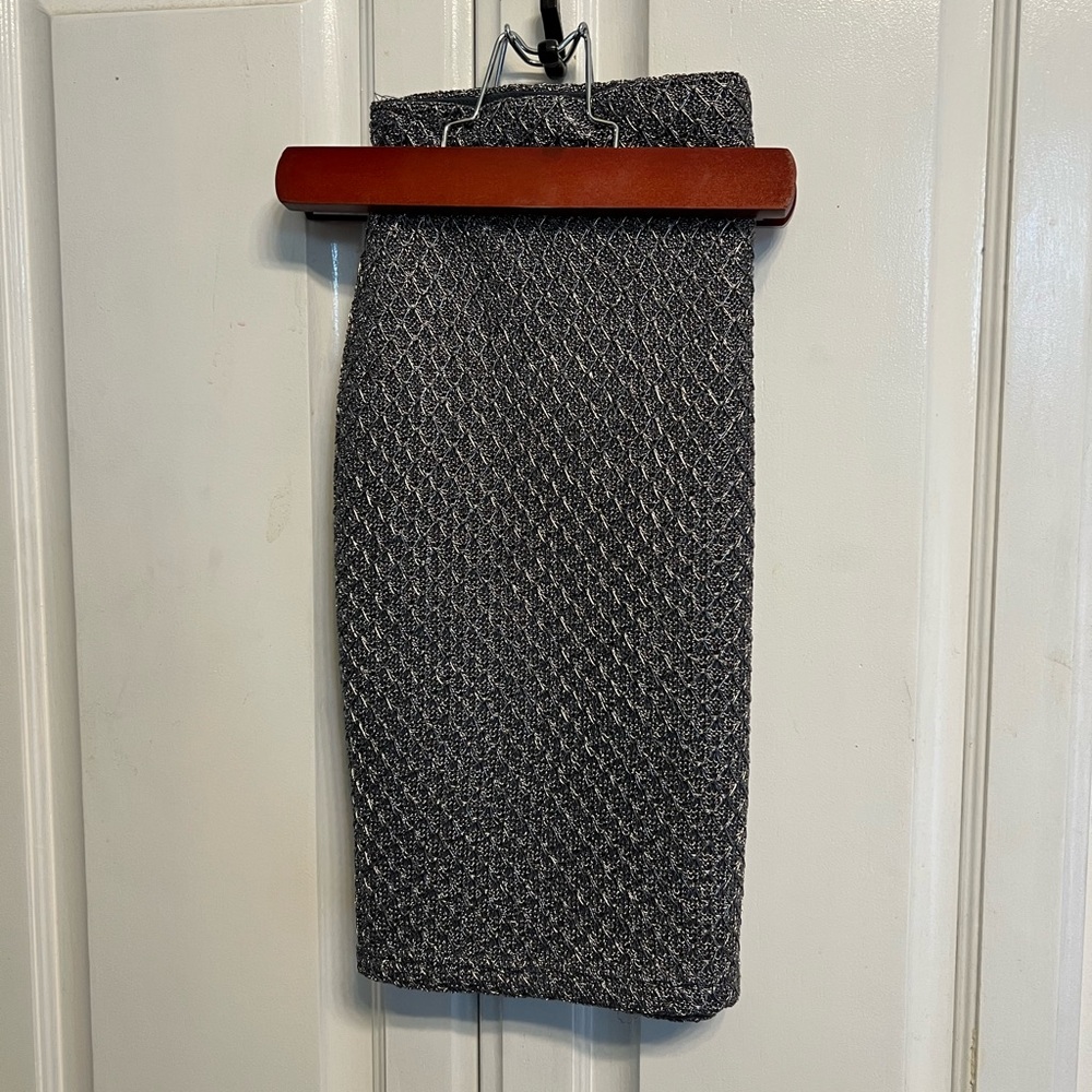 Women pencil skirt, silver, size small